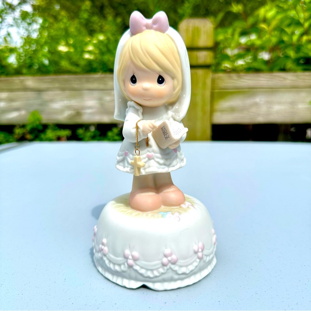 Precious Moments “This Day Has Been Made In Heaven” Music Box figure 1991